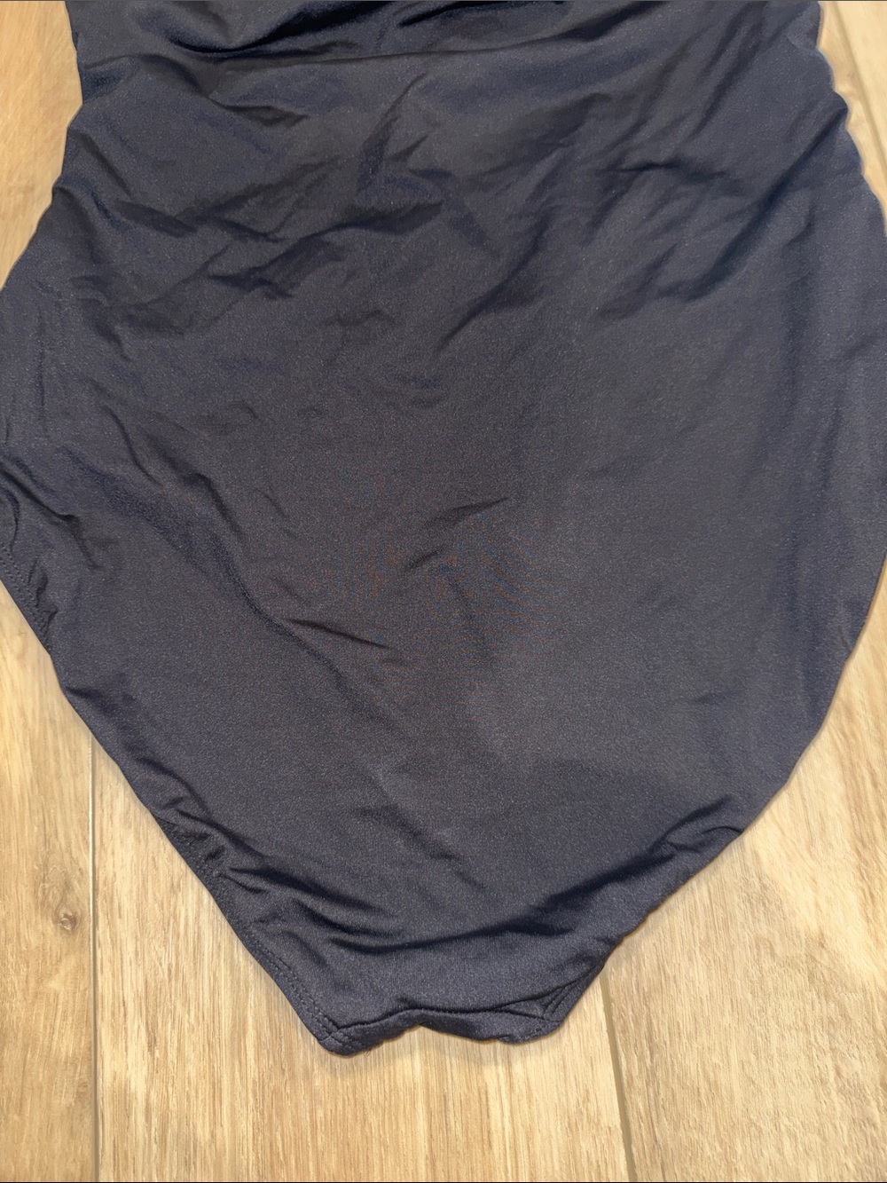 Anne Cole Black Strapless Ruched One-Piece Swimsuit Size 14 - Picture 5 of 7